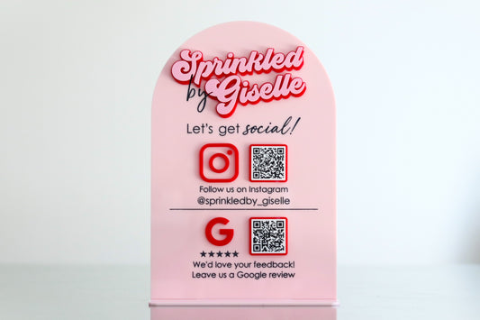 Social Countertop Business Signs