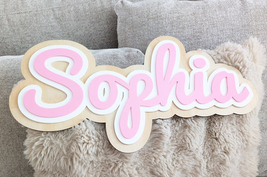 Triple Layer Custom Name Wall Decor